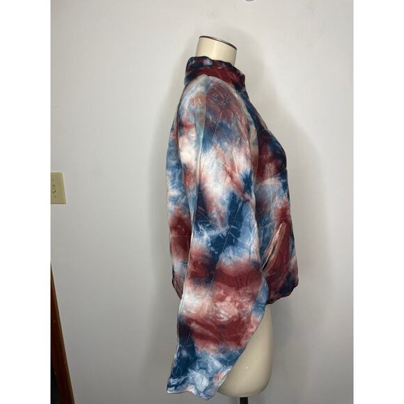 Chaser Womens Size Small Heirloom Tie Dye Puffer Jacket Multicolor Full Zip NWOT - Picture 4 of 7
